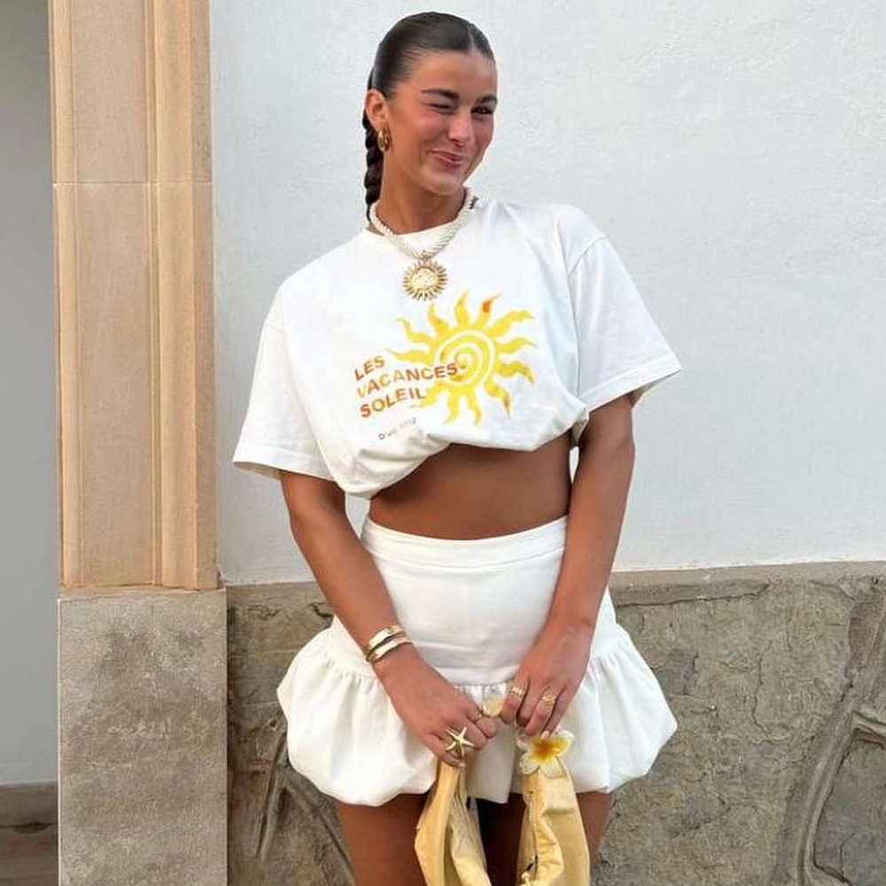 Zara White Mini Skirt
